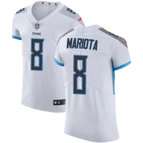 Nike Titans #8 Marcus Mariota White Men's Stitched NFL Vapor Untouchable Elite Jersey
